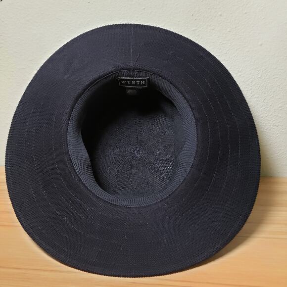 Anthropologie Wyeth Western Trimmed Boater Hat Black Artsy Boho‎ Hippie Festival
